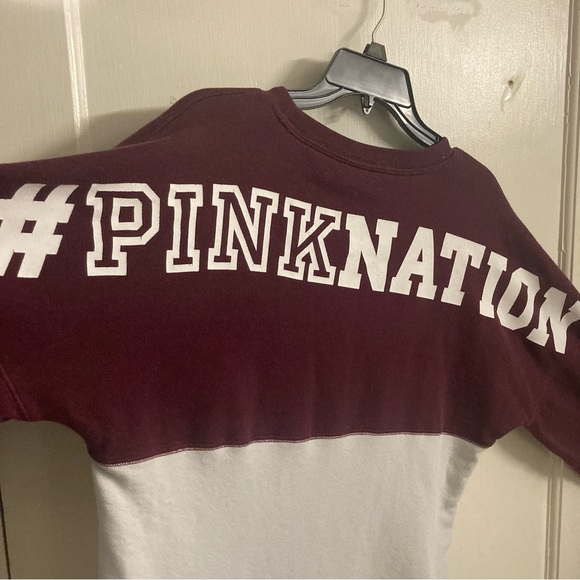 PINK Colorblock Varsity Sweatshirt - Picture 3 of 4